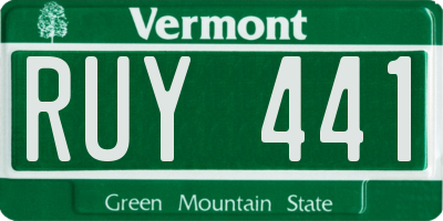 VT license plate RUY441