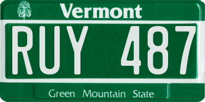 VT license plate RUY487
