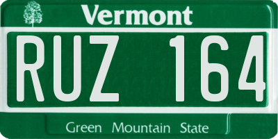 VT license plate RUZ164