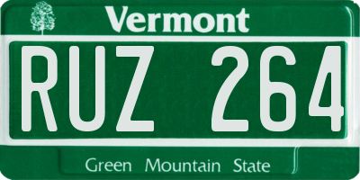 VT license plate RUZ264