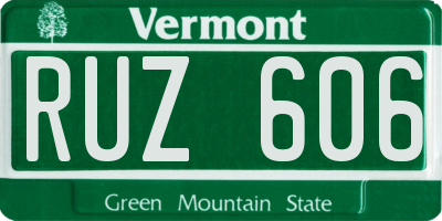 VT license plate RUZ606