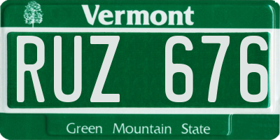 VT license plate RUZ676