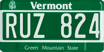 VT license plate RUZ824