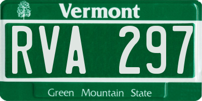 VT license plate RVA297