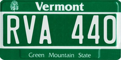 VT license plate RVA440