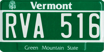 VT license plate RVA516