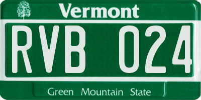 VT license plate RVB024