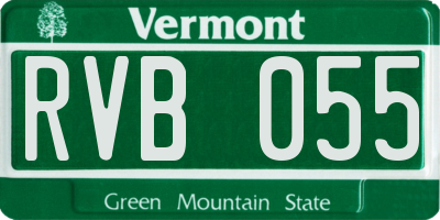 VT license plate RVB055