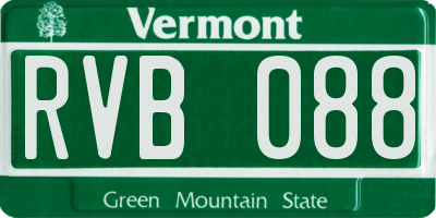 VT license plate RVB088