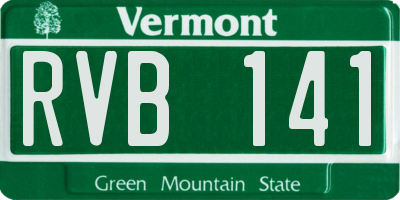 VT license plate RVB141