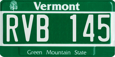 VT license plate RVB145