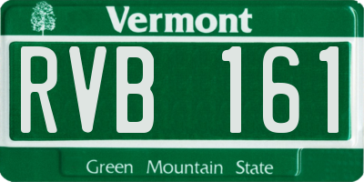 VT license plate RVB161