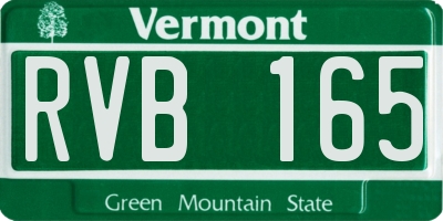 VT license plate RVB165