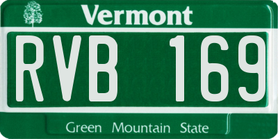 VT license plate RVB169