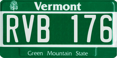 VT license plate RVB176