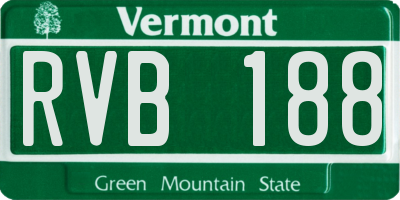 VT license plate RVB188