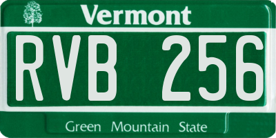 VT license plate RVB256