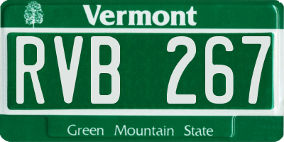 VT license plate RVB267