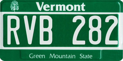 VT license plate RVB282