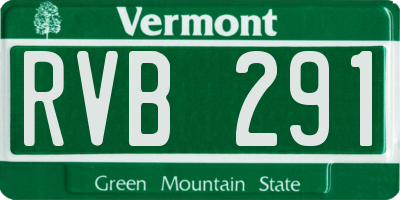 VT license plate RVB291