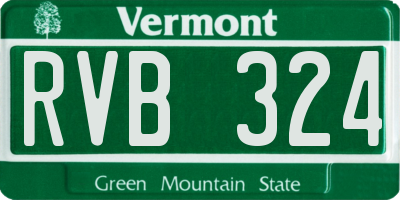 VT license plate RVB324