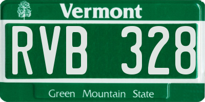 VT license plate RVB328