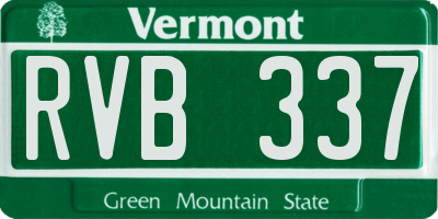 VT license plate RVB337