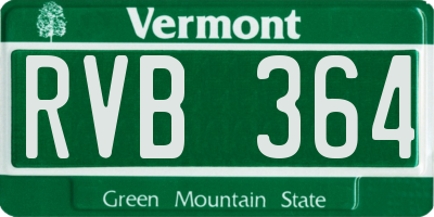VT license plate RVB364