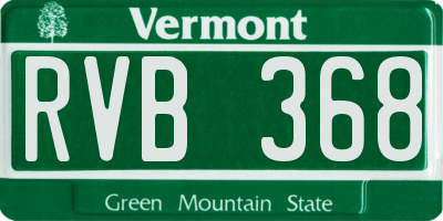 VT license plate RVB368
