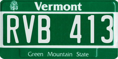 VT license plate RVB413