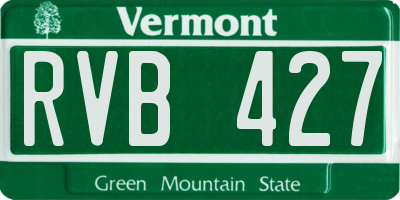 VT license plate RVB427