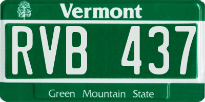 VT license plate RVB437