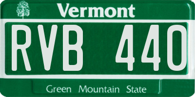 VT license plate RVB440