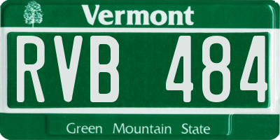 VT license plate RVB484