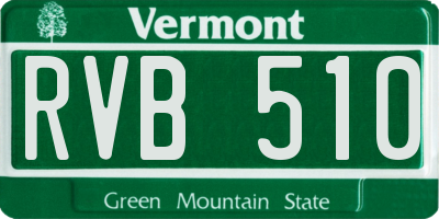 VT license plate RVB510