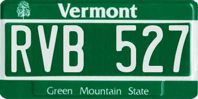 VT license plate RVB527
