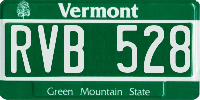 VT license plate RVB528