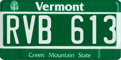 VT license plate RVB613