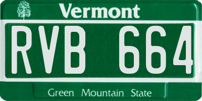 VT license plate RVB664