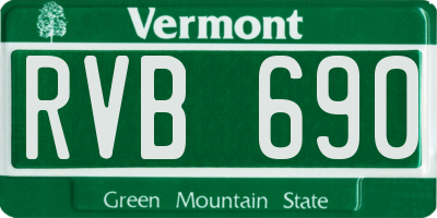 VT license plate RVB690