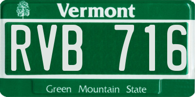 VT license plate RVB716