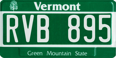 VT license plate RVB895