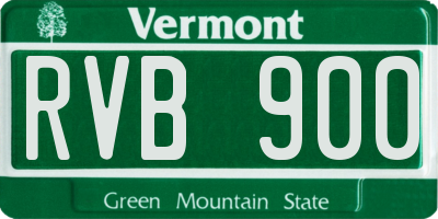 VT license plate RVB900