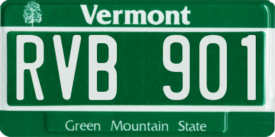 VT license plate RVB901