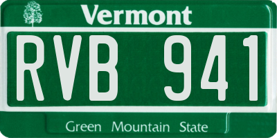 VT license plate RVB941