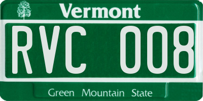 VT license plate RVC008