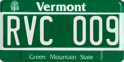 VT license plate RVC009