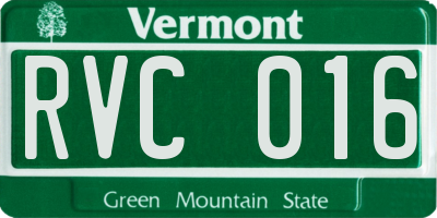 VT license plate RVC016