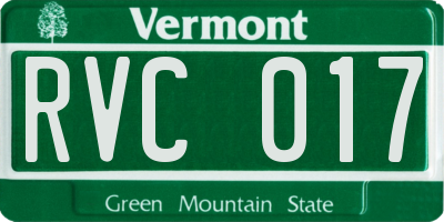 VT license plate RVC017