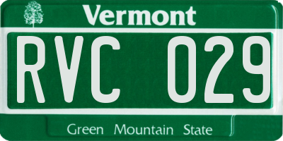 VT license plate RVC029
